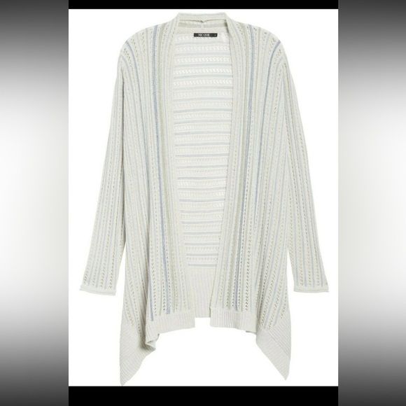 NIC + ZOE Size Medium COURTYARD DRAPEY KNIT CARDIGAN SWEATER IN MULT - Picture 5 of 10